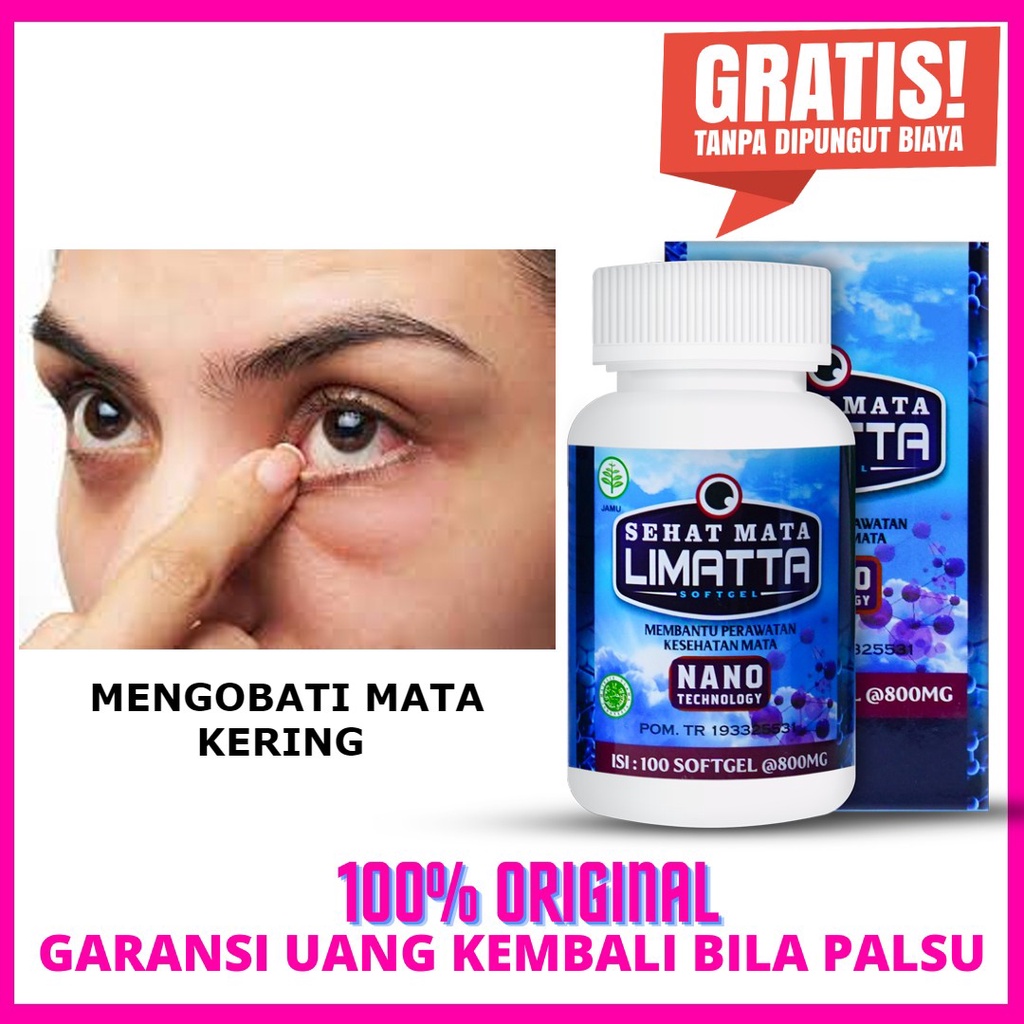 Sehat Mata Limatta Obat Mata Kering, Mata Perih, Merah, Nyeri Mata Original 100% Ektrak Goji Berry S