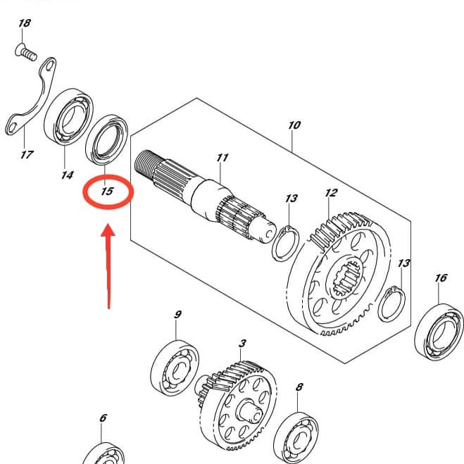 Suzuki Parts 09283-27L02-000 Seal Oli Shaft As Roda Belakang Suzuki Address Fi Ori