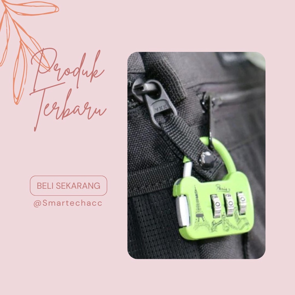 Gembok Kunci Pengaman Mini Kode Angka Motif Lucu  | Koper | Tas | Buku |