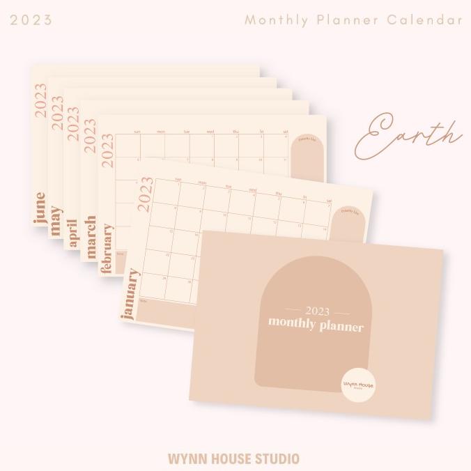 

Wynn House Studio 2023 Monthly Planner Calendar