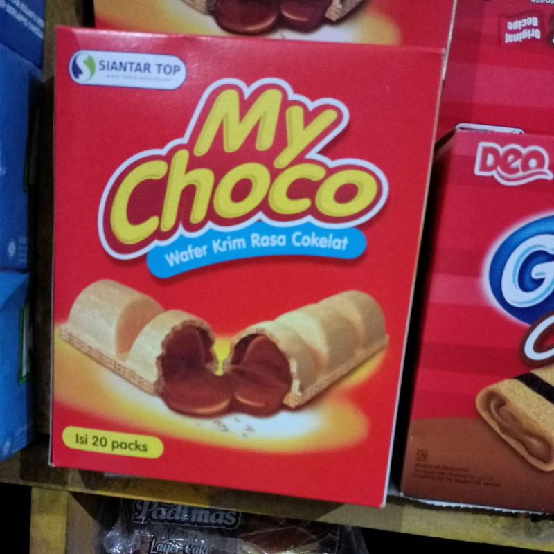 

my choco wafer krim rasa cokelat + buble warp
