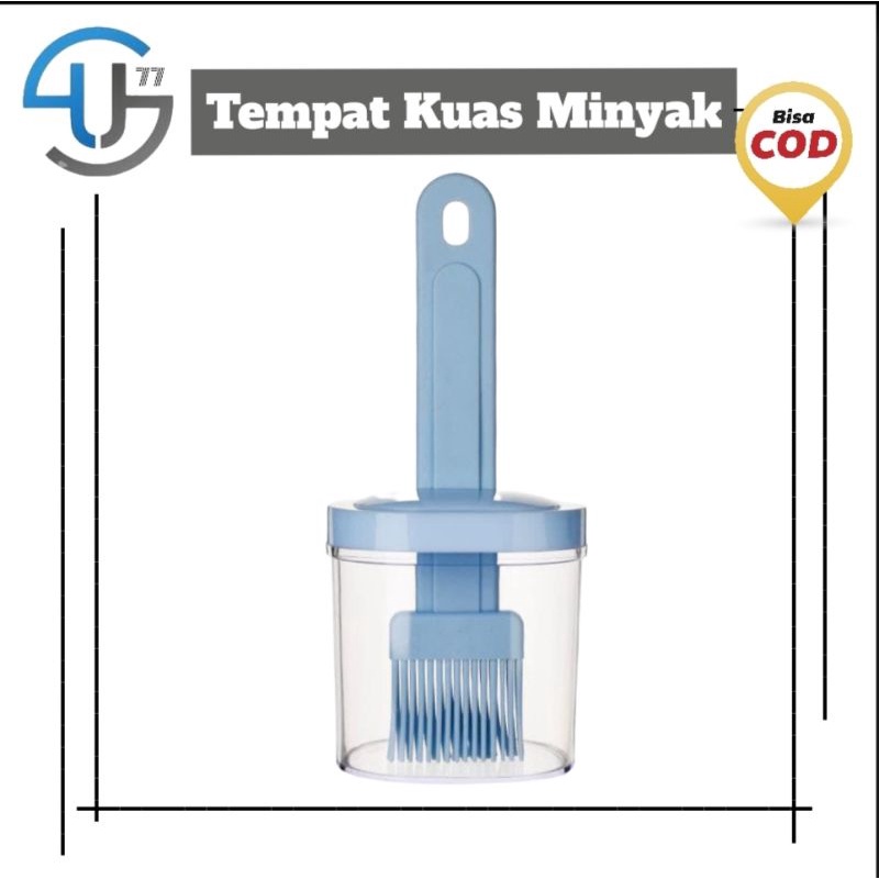 US251 Tempat Kuas Minyak Oil Container With Brush Botol Wadah Pengoles Saos By Toko Haji Usman