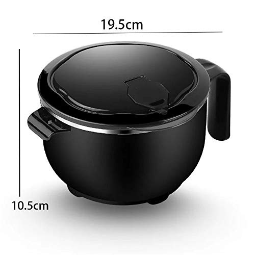 Bulat tempat makan mangkok mie instan bersegel stainless steel 304 ada 4 warna