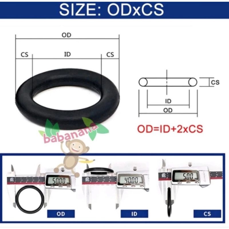 150pcs Rubber O-Ring Assortment washer seal ring kit karet cincin