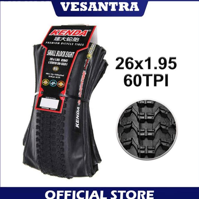 Kenda K1047 Kevlar Ban Luar 26 x 1.95 60TPI 80 PSI Small Block Eight