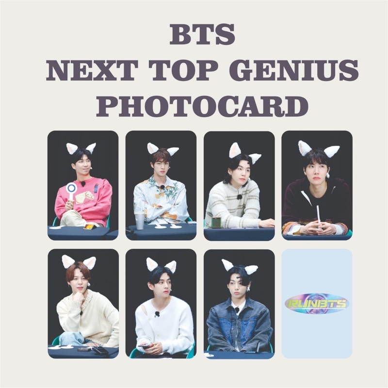 PHOTOCARD BTS RUN SPECIAL EPISODE NEXT TOP GENIUS