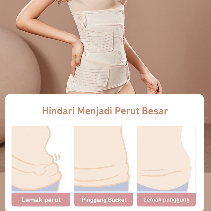 DADAWARD Korset Postpartum 2 in 1/ Korset Melahirkan/ Ibu melahirkan Gurita Premium 4 shape/ Korset 2 IN 1 Korset Melahirkan Wanita Postnatal Corset Pelangsing Pasca Melahirkan Recovery Breathable