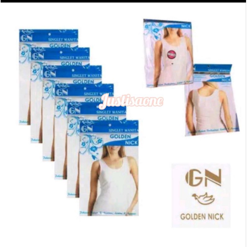 SINGLET GOLDEN NICK WANITA KAOS DALAM WANITA TANGTOP WANITA SINGLET PUTIH WANITA