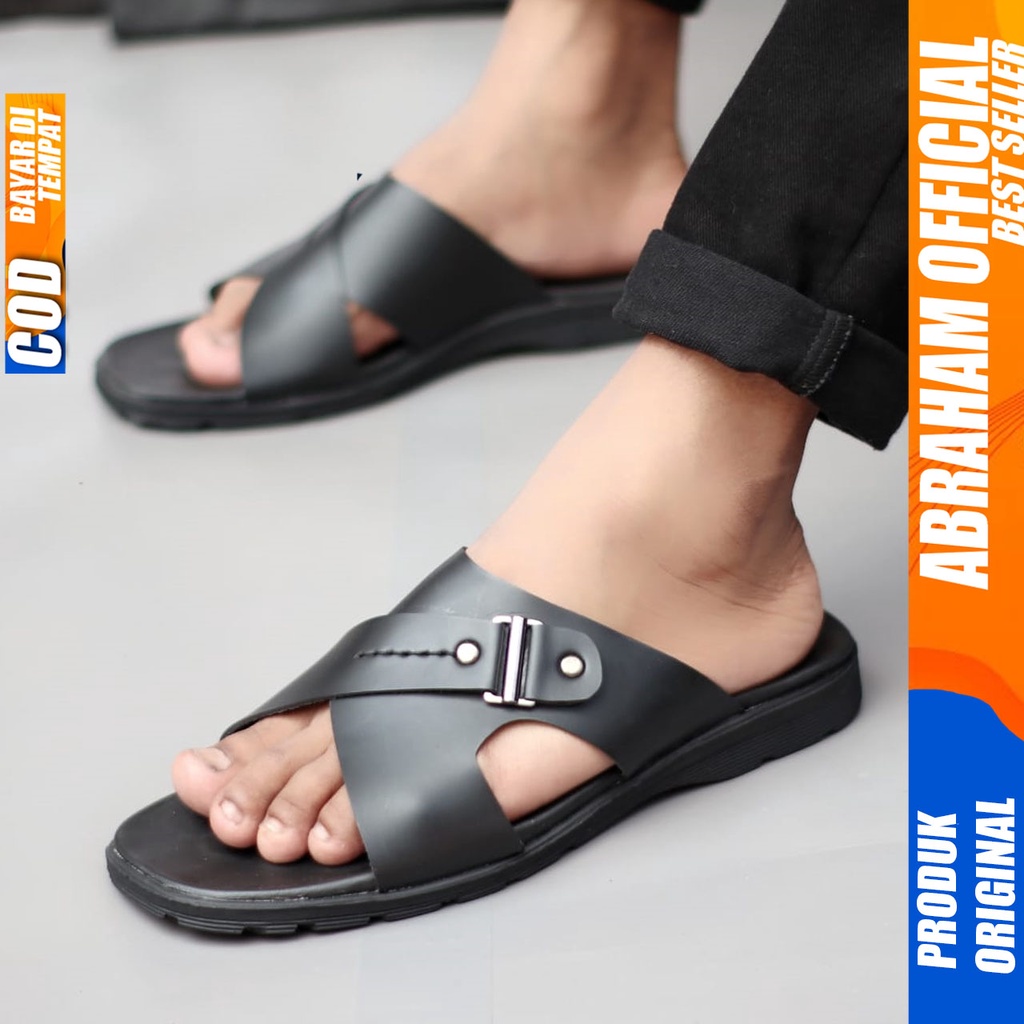 Sandal Slide Pria Sendal Selop Pria Abraham HAWKEY