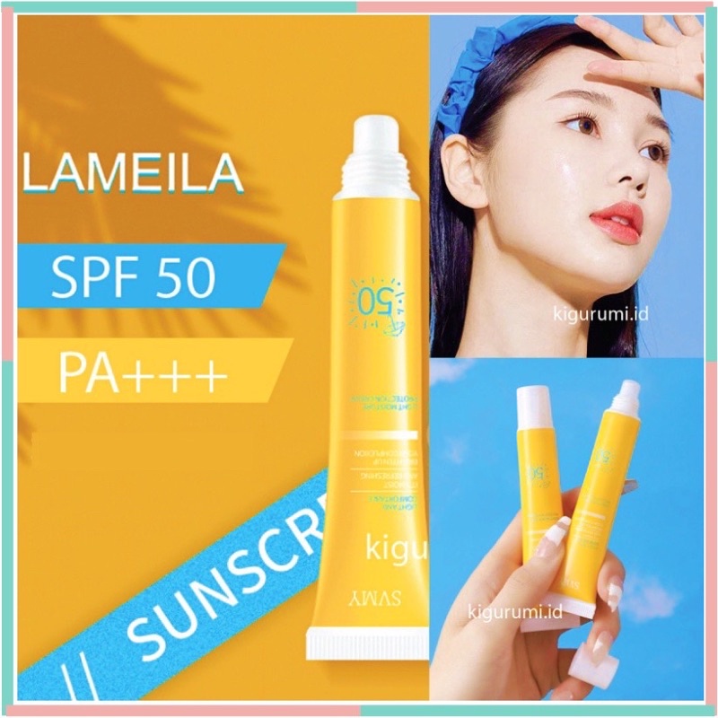 {kirim instant COD medan Termurah}LAMEILA SVMY Mini Sun Block SPF 50 Sun Screen Wajah PA+++ Sunblock LA149