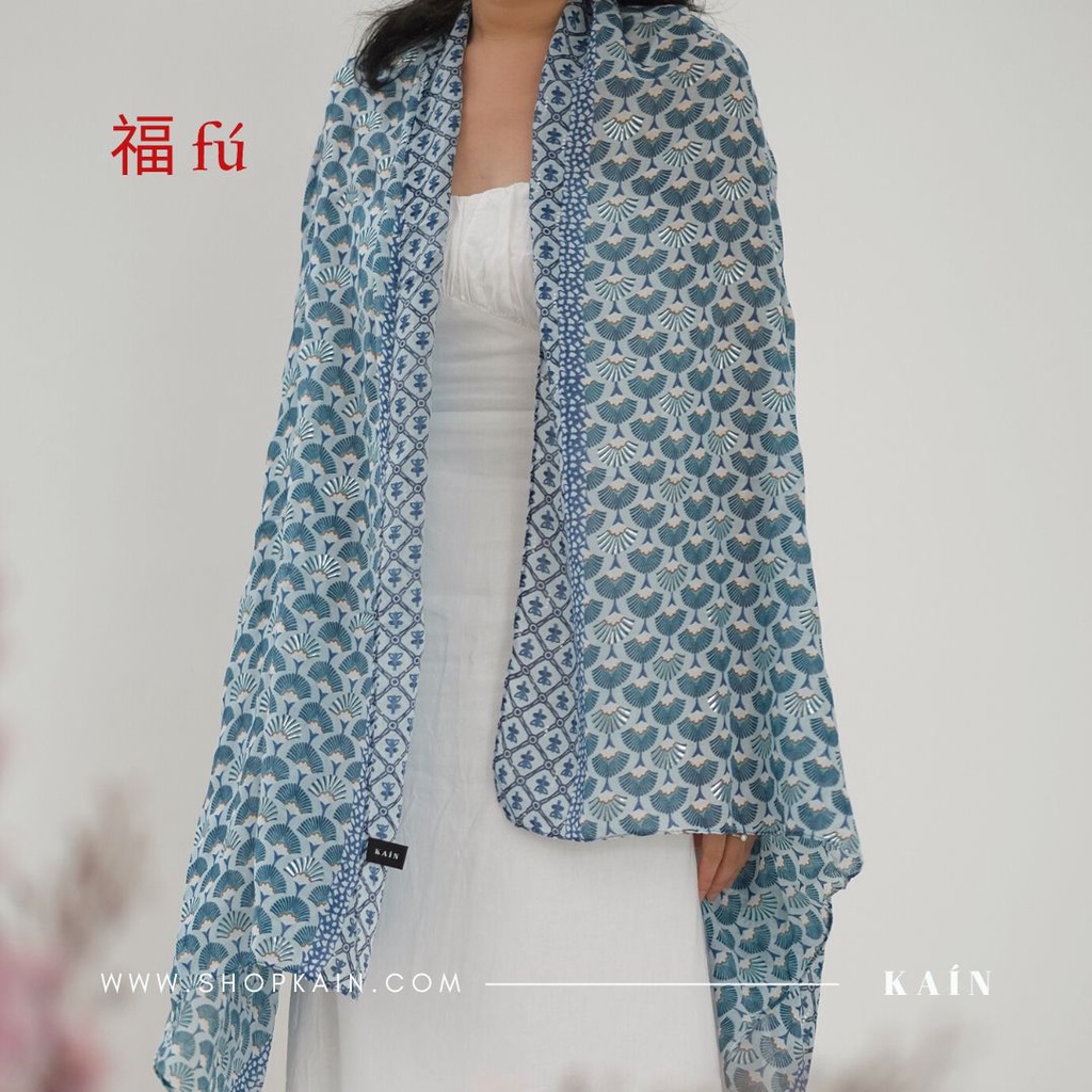 SHOPKAIN Shaan Shawl in Sky - 福 Fú Collection