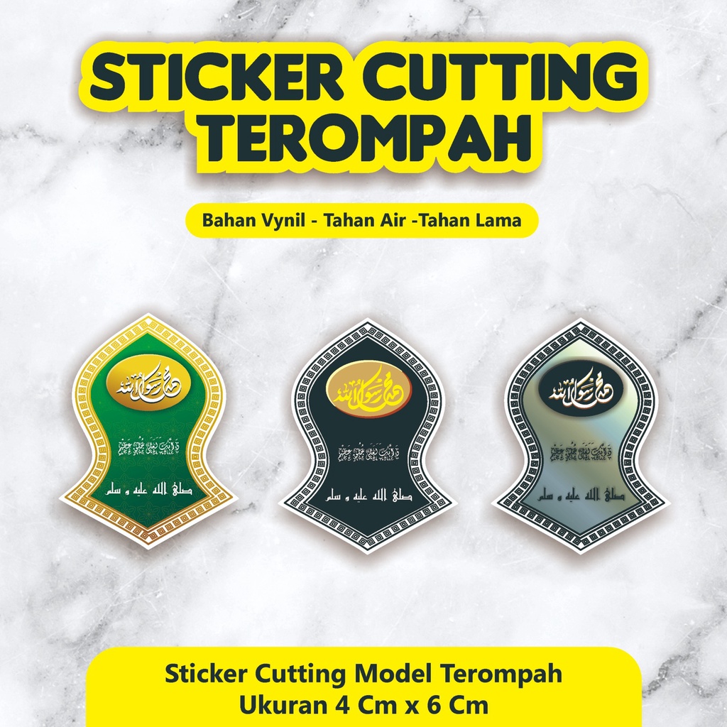 

PROMO stiker cutting Terompah bahan vinyl Sticker Bahan Vinyl Stiker Anti Air Ukuran 4x6 cm