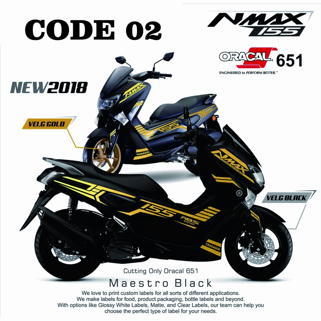 AKSESORIS YAMAHA N MAX, Stiker Cuting Striping List Body VARIASI MOTOR YAMAHA Nmax lama  #02