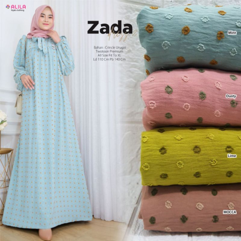 ZADA DRESS #2 ORI ALILA | Dress Perempuam Crinkle Unugiri Twotoon Premium