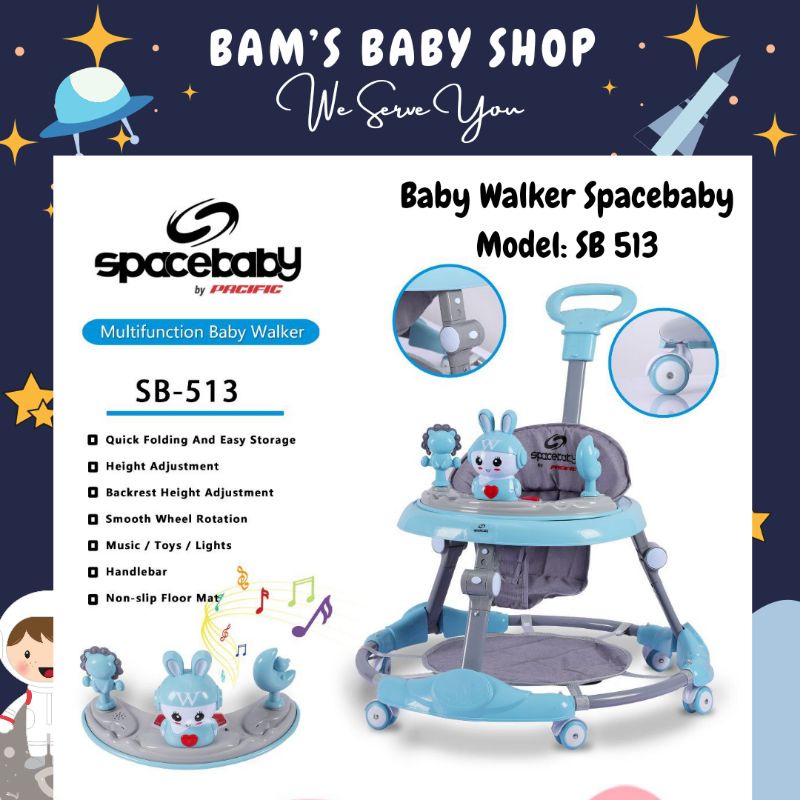 ⭐BISA COD⭐ [FREE KARDUS + BUBBLEWRAP] BAMS TERMURAH BABY WALKER APOLO SPACE BABY  SB 511 / 512 / 513