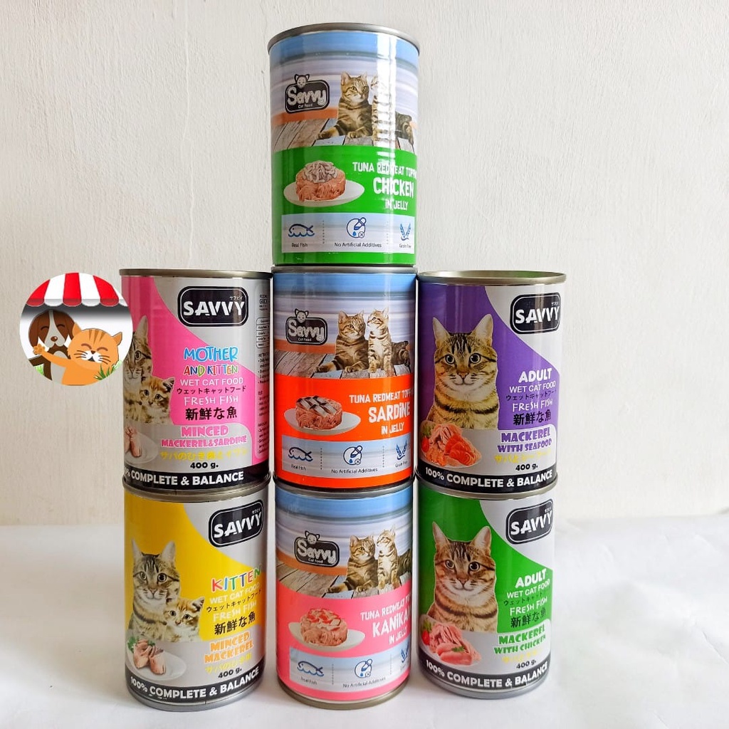 Makanan Kucing Kaleng Savvy 400gr - Savvy Wet Food