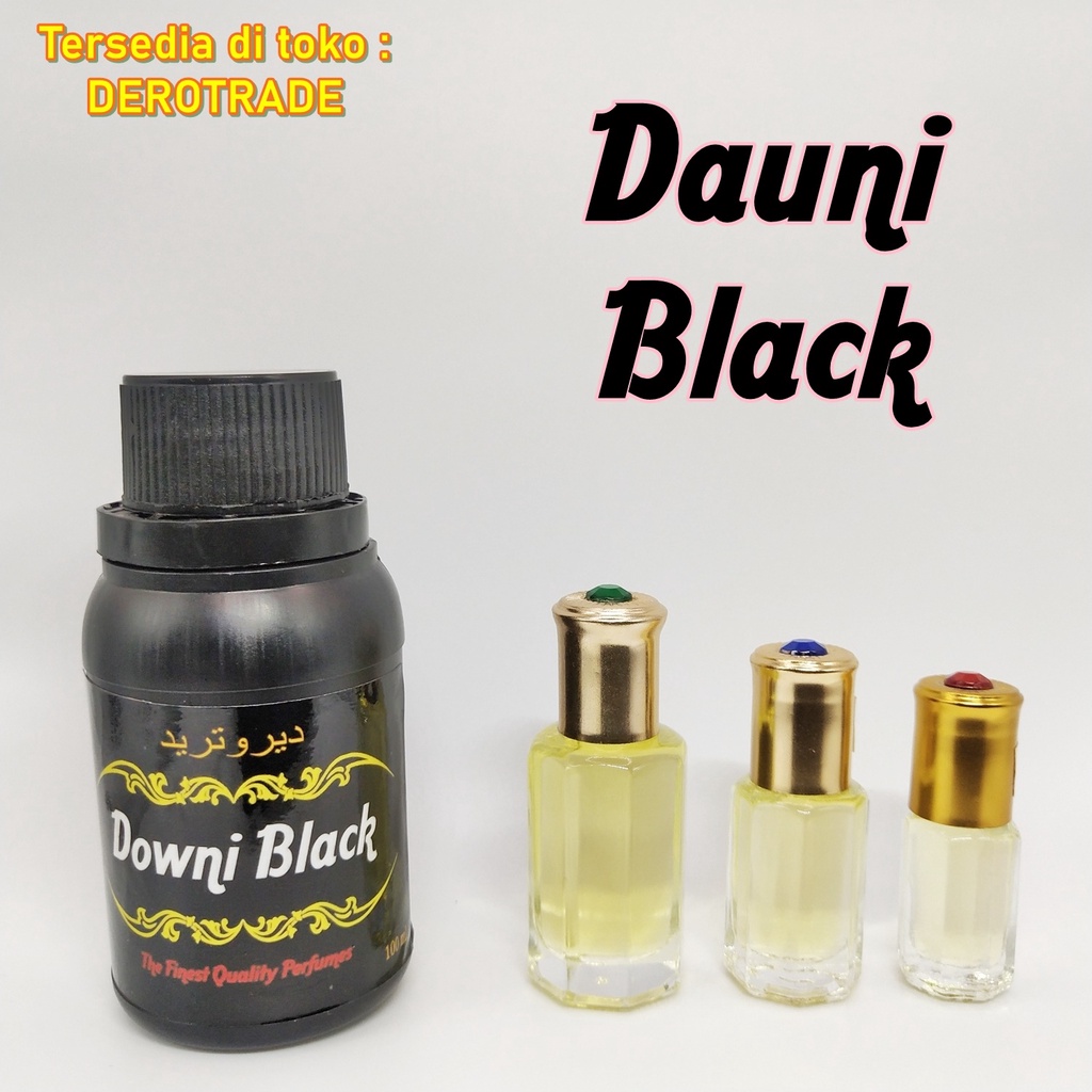 PARFUM DAUNI BLACK BIBIT MINYAK WANGI DOWNI TANPA CAMPURAN