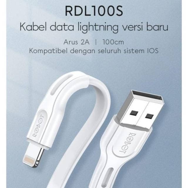 ROBOT RDL 100S Kabel Data Lightning 1M Data Cable Oiginal