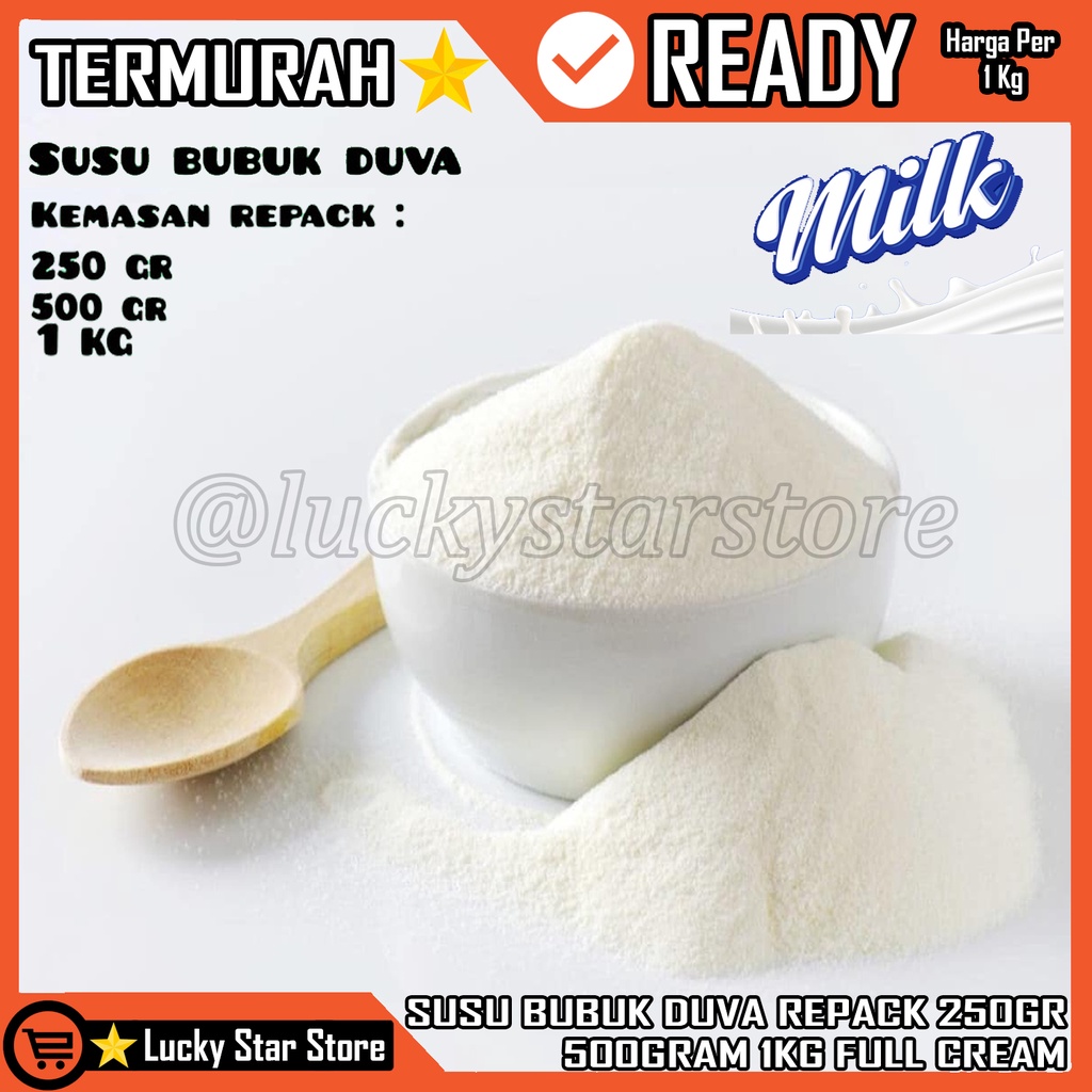 

SUSU BUBUK DUVA 250GR SUSU BUBUK DUVA REPACK 250GR 500GRAM 1 KG FULL KRIM CREAM MEMBUAT KUE SUSU KILOAN MERK MEREK DUVA