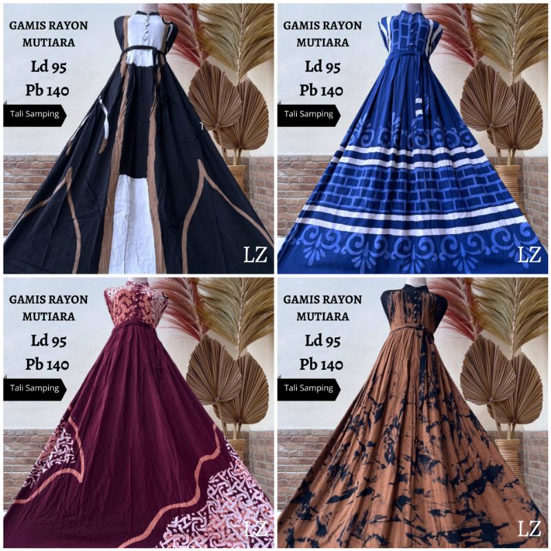 ( READY STOK ) GAMIS RAYON SAMITEX A/GAMIS RAYON CANDI MEKAR (Size S)