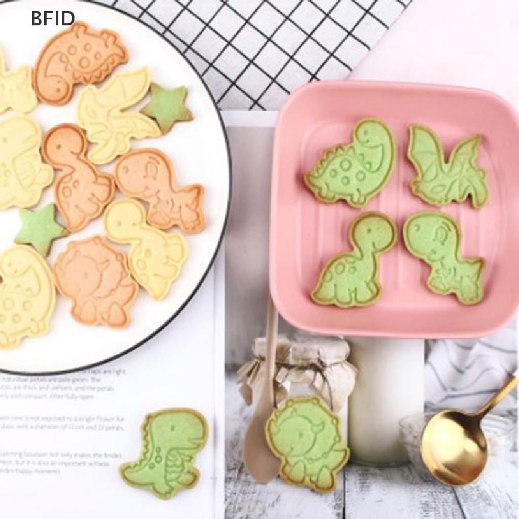 [BFID] 4pcs Cetakan Kue Kering Kartun Cutter Biskuit Cetakan Dinosaurus Lucu Alat Baking [ID]