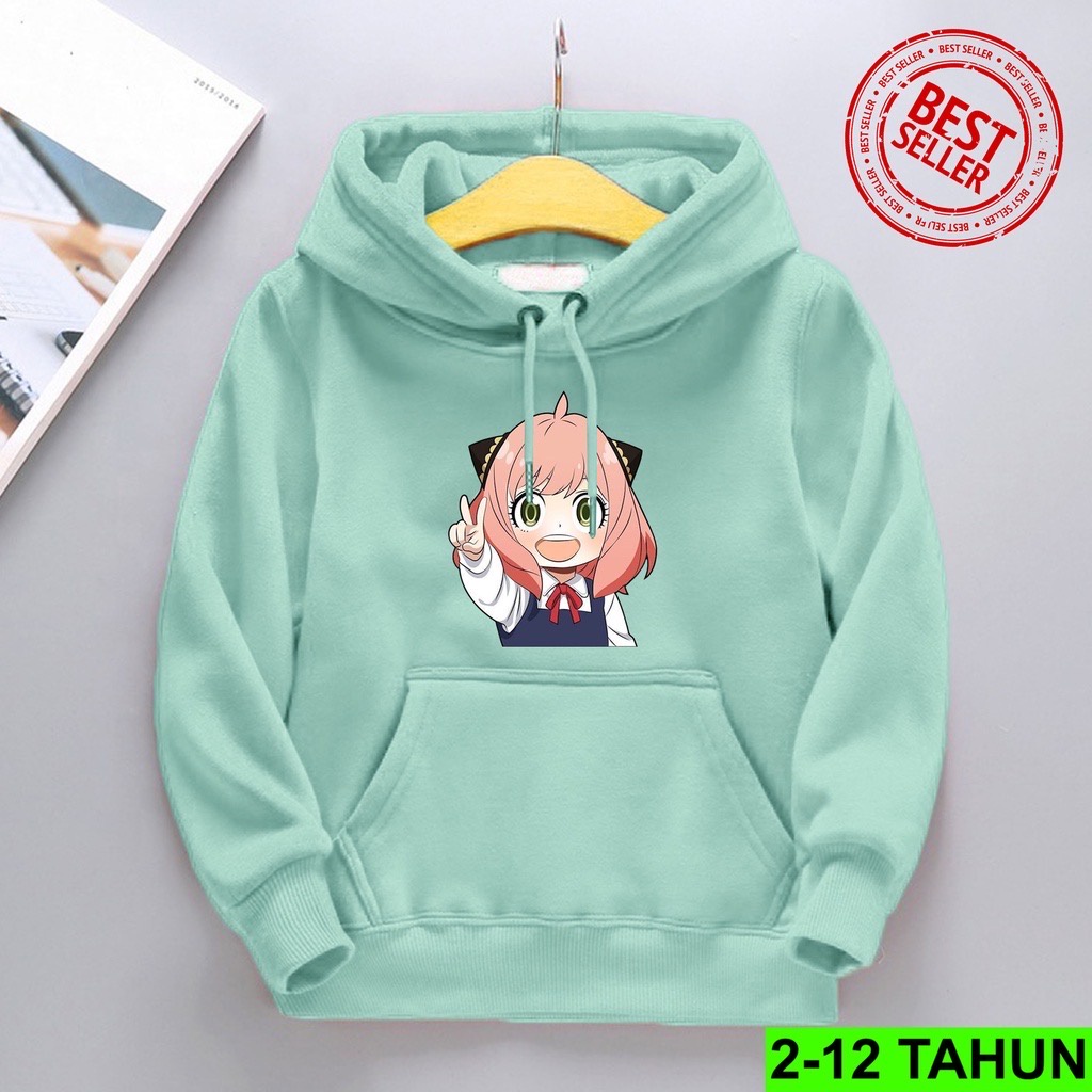 ANYA FORGER Jaket Hoodie Anak Viral II Jumper Hoodie Anak  ANYA FORGER  II Sweater Hoodie Kids Sz M - XL ( Laki Laki &amp; Peremepuan )