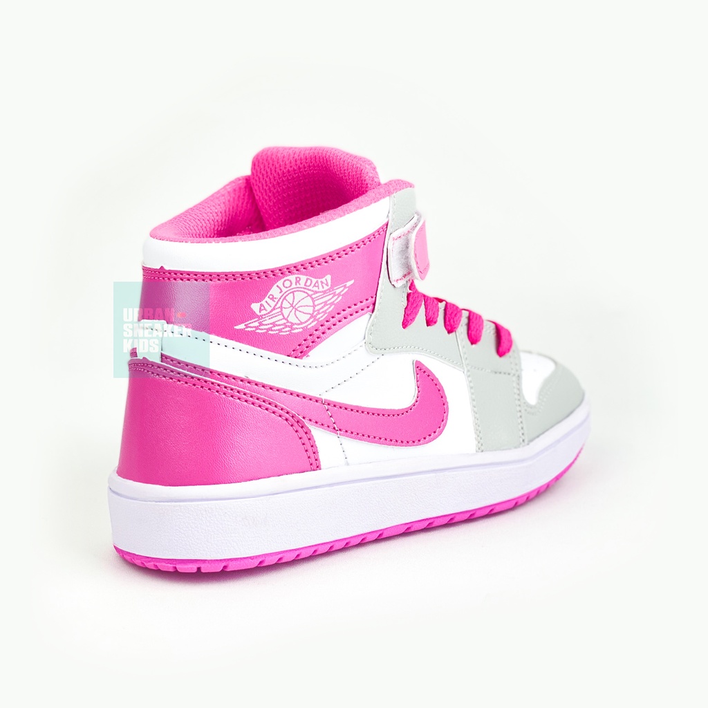 Sepatu Anak Perempuan Sneakers Import Warna Abu Pink Usia 3-10 Tahun - Urban Sneaker Kids