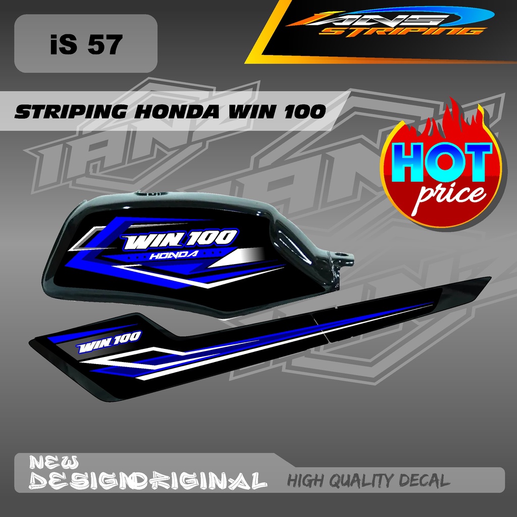 LIST VARIAN DECAL STRIPING TANGKI HONDA WIN 100 CUSTOM HOLOGRAM / NON HOLOGRAM IS57