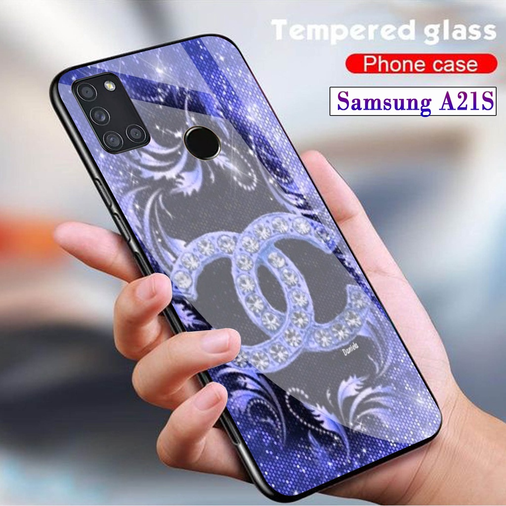 Softcase Glass Kaca SAMSUNG A21S - Case Hp Pelindung Handphone SAMSUNG A21S [ A88]
