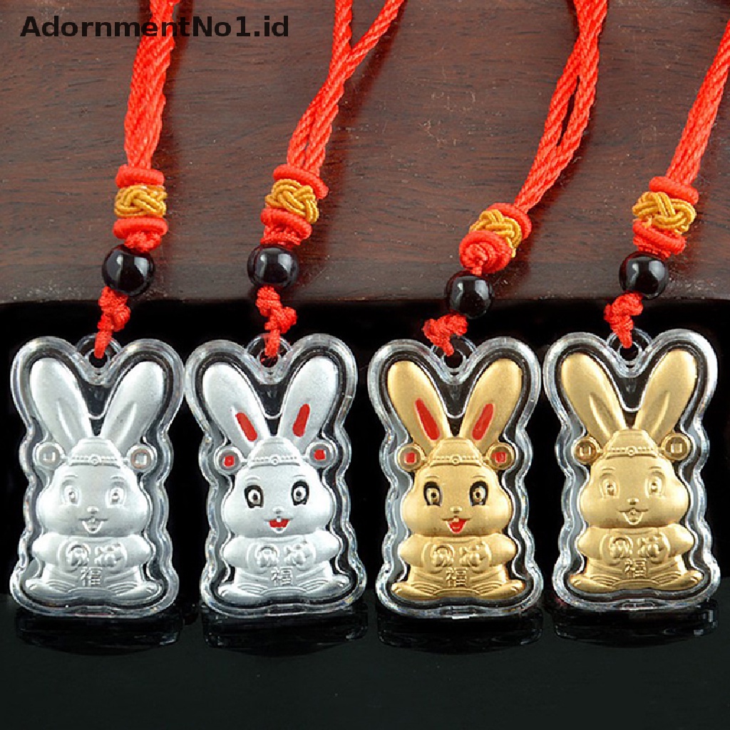 [AdornmentNo1] 2023tahun Kelinci Chinese Commemorative Souvenir Hadiah Shio Kelinci Liontin Mobil Decor Pendant Greeg Gift [ID]