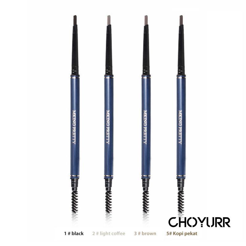 【COD】Eyebrow 2in1 Eyebrow Pensil Alis Double Head Spiral Berkepala GandaEyebrow Long Lasting Tahan Lama Non Smudge Original-CH