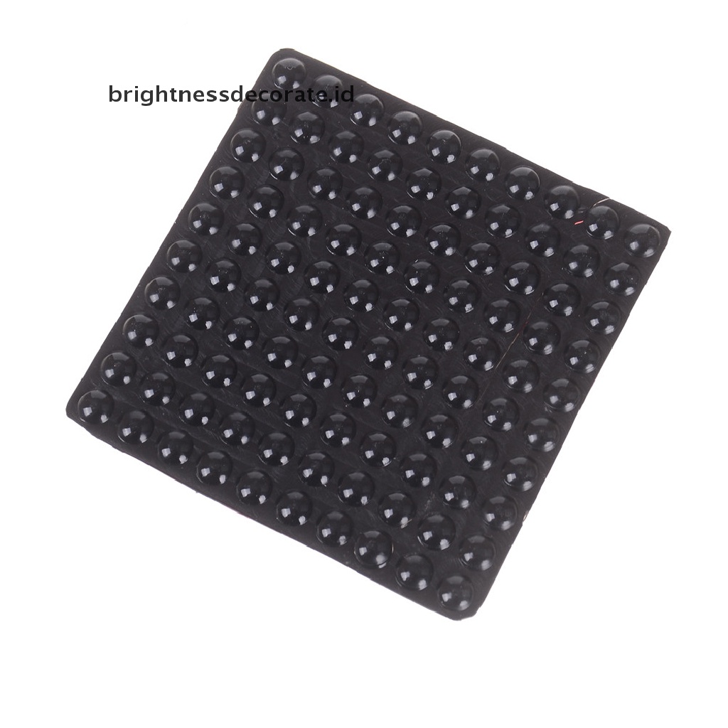 [Birth] 100pcs Hitam Perekat Diri Karet Kaki Setengah Lingkaran Bumper Door Buffer Pad [ID]