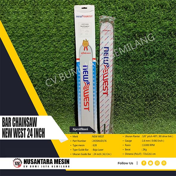 BAR RANTAI CHAINSAW NEW WEST 24 INCH