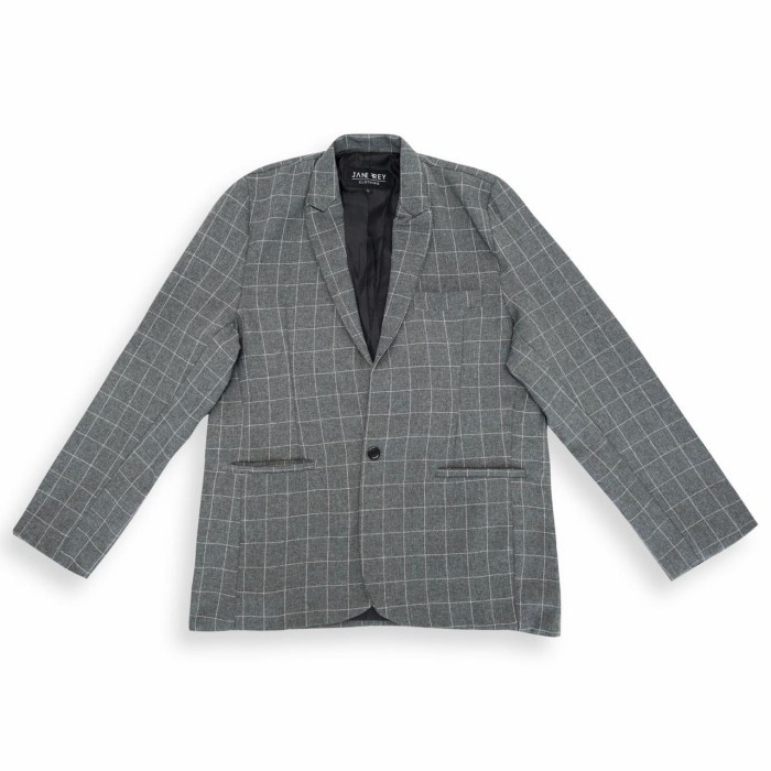 Blazer Setelan Jas & Celana Pria Blazer Kotak Kotak Jas Formal Pria
