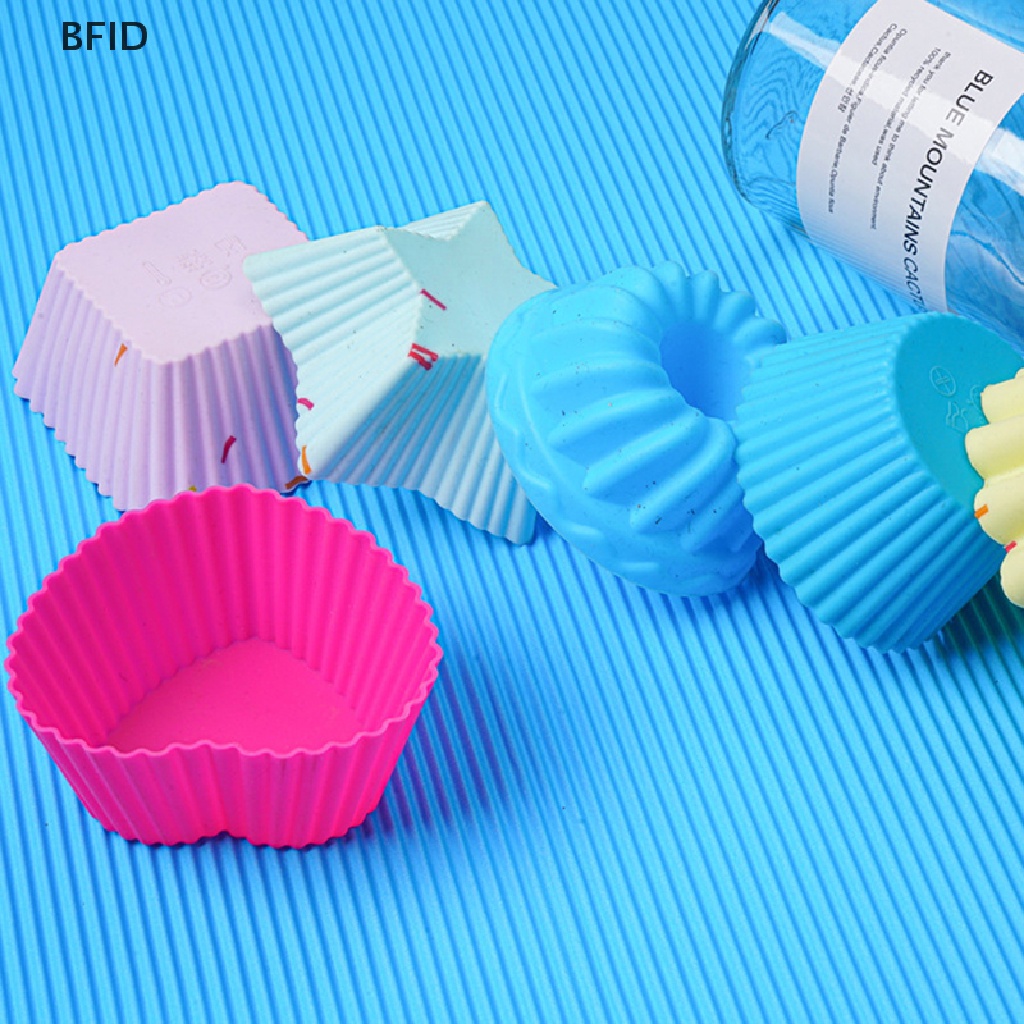 [BFID] 1pc Cetakan Cupcake Silikon Multi Warna Random Cetakan Kue Bakeware Pastry Tools [ID]