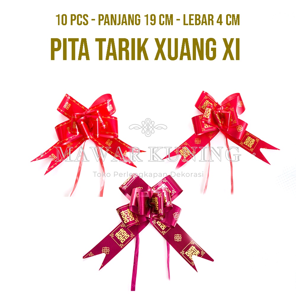 

[ 10 PCS ] Pita Tarik Xuang Xi / Pita Serut Imlek