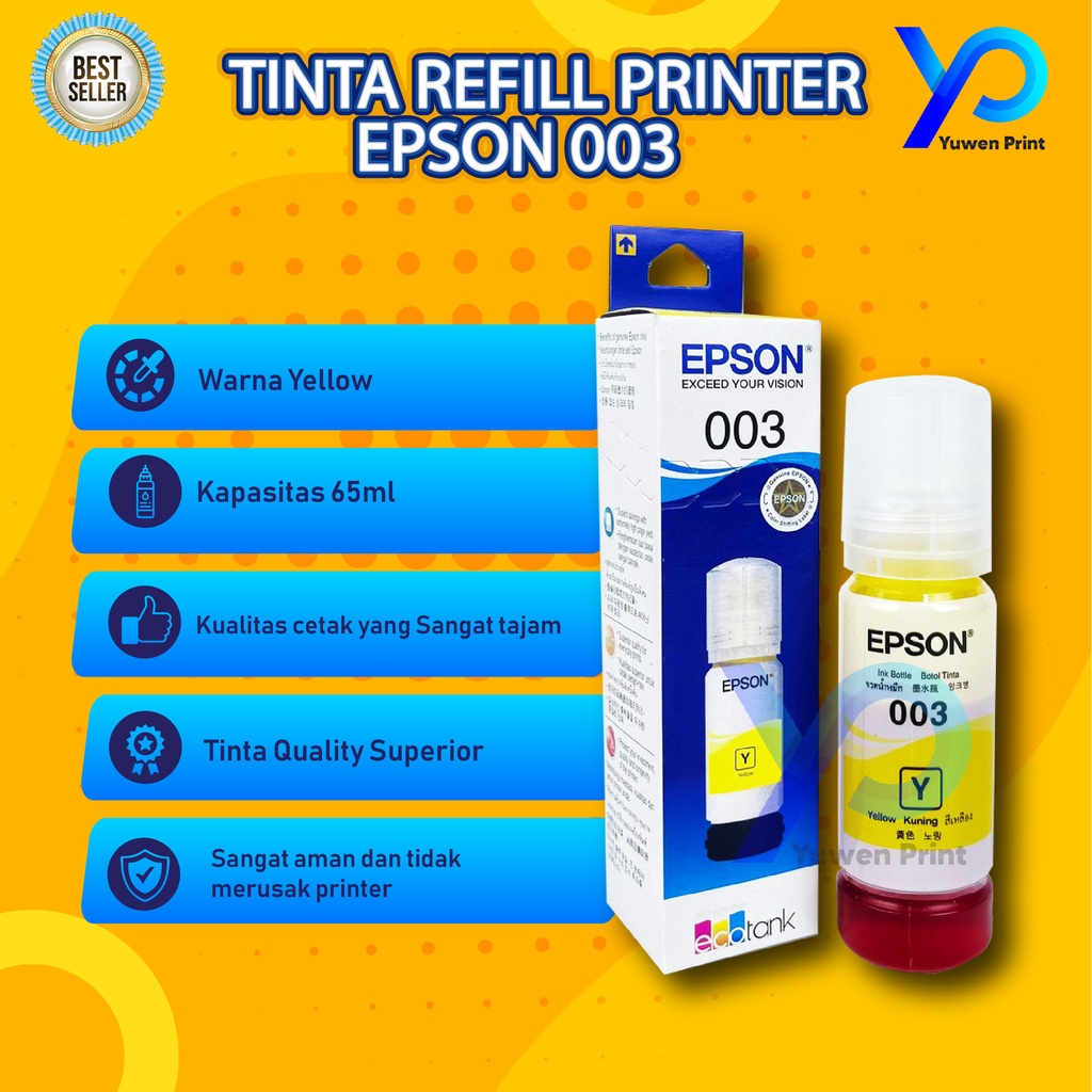 1 SET 4 PCS Tinta Epson 003 Premium For Printer L5190 L3150 L3110 L1110 L3100