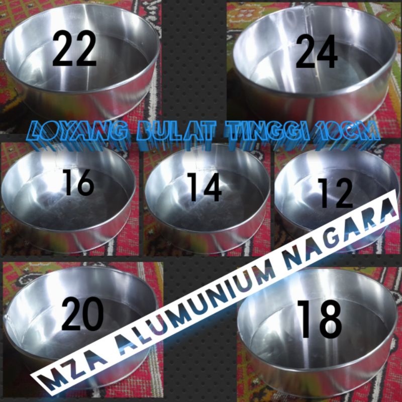 loyang bulat/ bundar..tinggi 10 cm