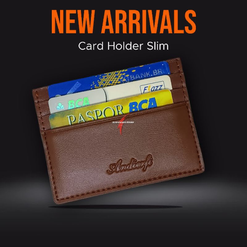 Dompet Kartu Pria Wanita Kulit Sintetis Tipis Card Holder Slim Dompet Simple