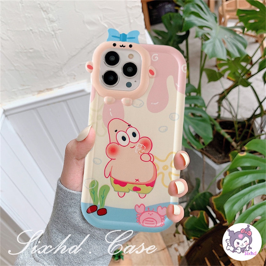 OPPO A78 A17 A57 A77s A76 A96 A17K A16 A15 A74 A54 A53 A33 A32 A31 A5 A9 A5s A3s Reno 8Z 7Z 6 A95 A94 A93 A92 A77 A52 F11 Monster Lens Case Cartoon SpongeBob Cute Soft Phone Case