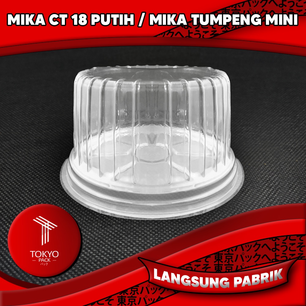 MIKA CAKE TRAY 20 PUTIH - MIKA BULAT SEKAT - MIKA TUMPENG MINI + TUTUP