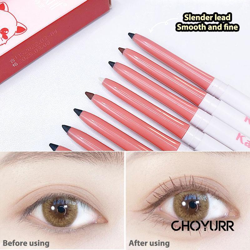 【COD】Eyeliner Waterproof Mata Pink White Twisted  Tahan Air Simple Eyeliner Long-lasting Anti Smudge Murah-CH