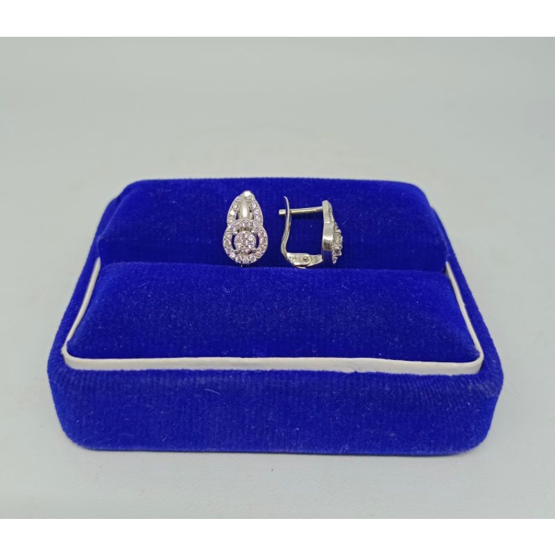 anting jepit bunny mp full / anting perak asli silver 925 lapis emas/ anting fashion wanita terbaru