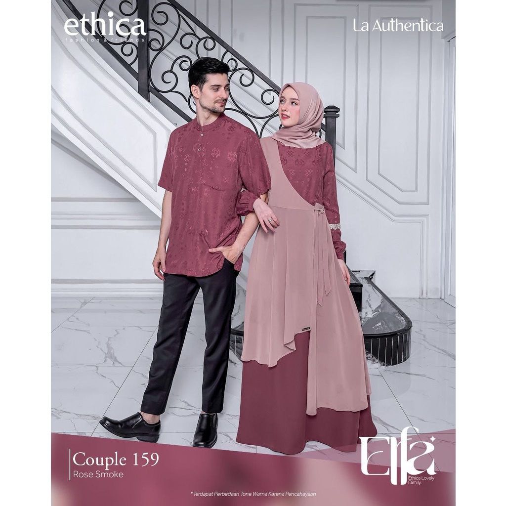 Ethica Couple 159 Rose Smoke / Kahfi 242 - Ayumi 269 / Fashion Muslim Couple Ethica Terbaru 2023