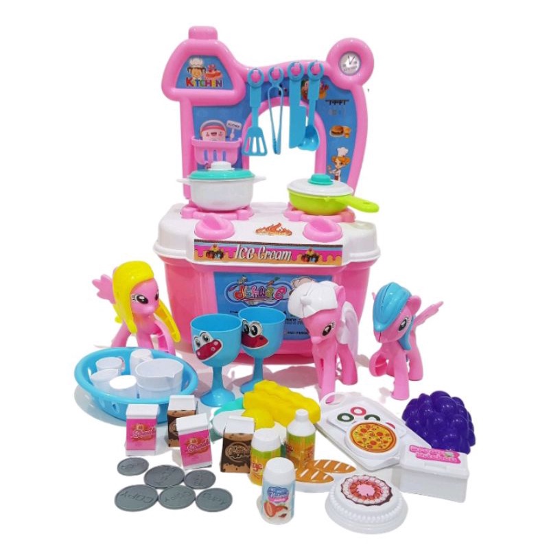 mainan kitchen set | mainan kitchen set ada kuda poninya | mainan kitchen anak anak | mainan kitchen