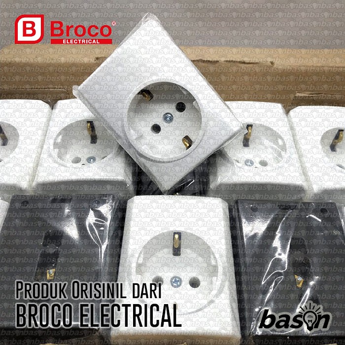 BROCO 15310 NCP 16A 250V SNI - Stop Kontak Outbow 1 Lubang tanpa kabel