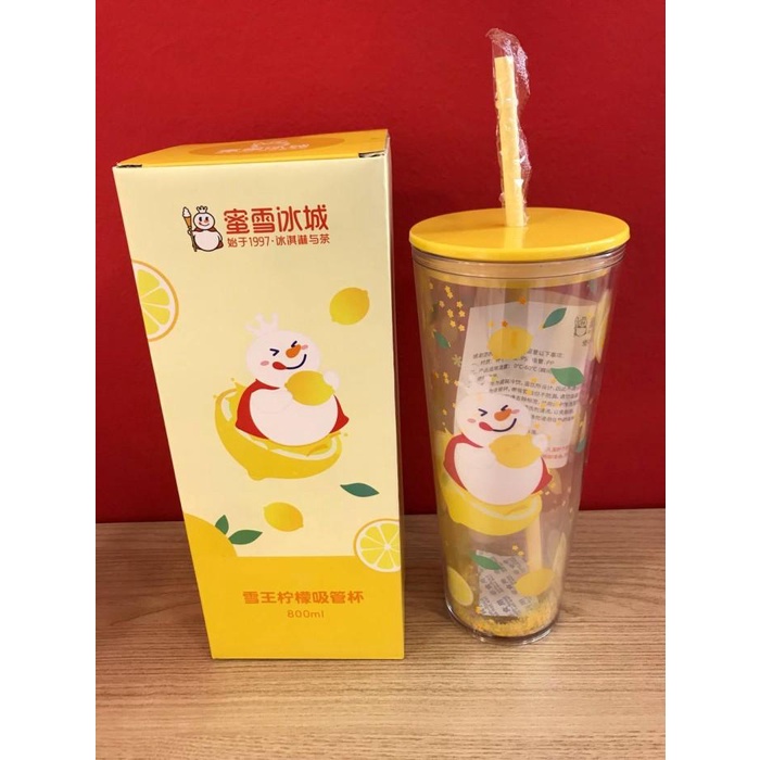 Mixue Gelas Minum 800Ml - Tumbler Model Lemon