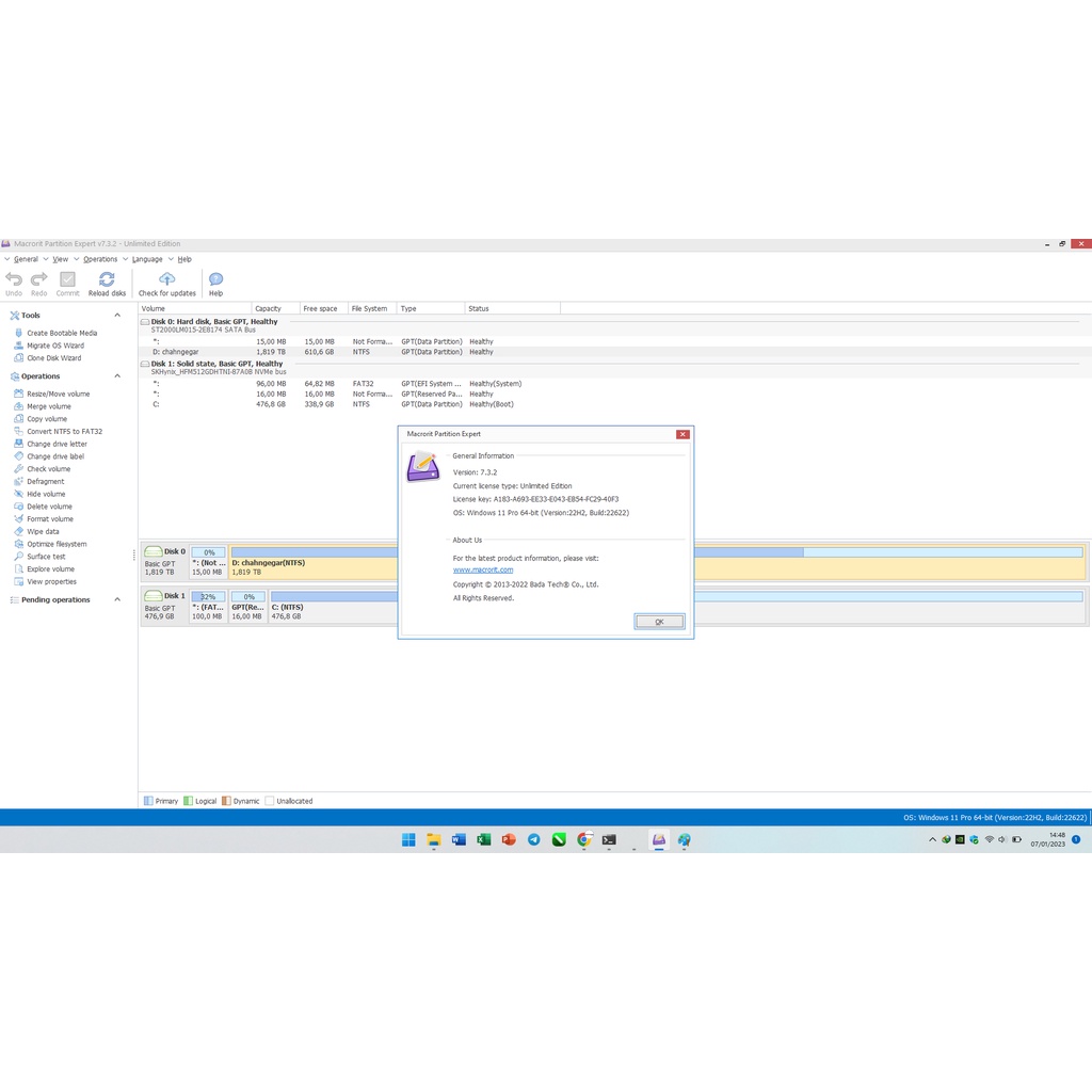 Macrorit Partition Expert Unlimited Edition 2023 Software Partisi hardisk rusak, mengelola ruang disk dengan mudah pada disk MBR dan GPT