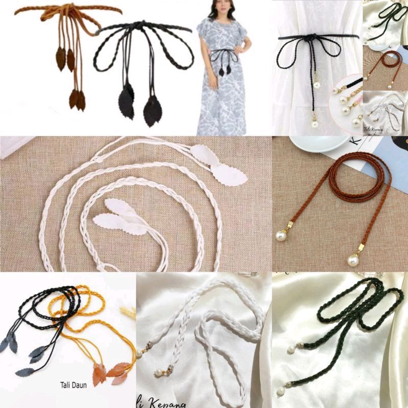 WB166 Ikat Pinggang Wanita Gesper Tali Kepang Kulit Belt Ring Tassel Rumbai