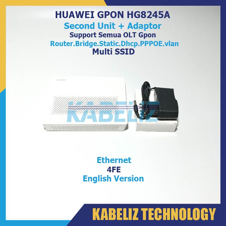 ONU GPON HUAWEI HG8245A MODEM ONT ROUTER ACCESS POINT RT RW NET ONU MURAH SUPPORT ALL OLT GPON